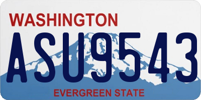 WA license plate ASU9543