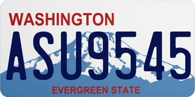 WA license plate ASU9545