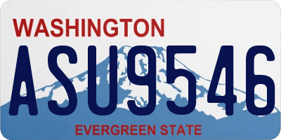 WA license plate ASU9546