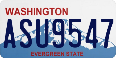 WA license plate ASU9547