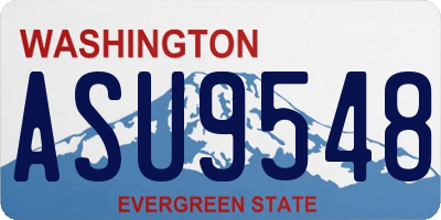 WA license plate ASU9548