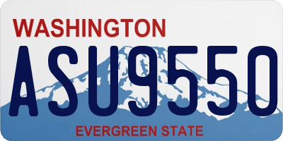 WA license plate ASU9550