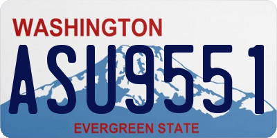 WA license plate ASU9551