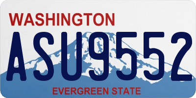 WA license plate ASU9552