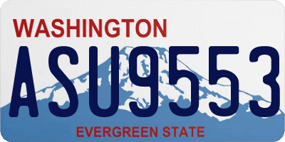 WA license plate ASU9553