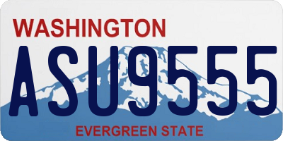 WA license plate ASU9555