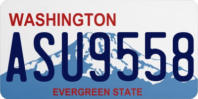 WA license plate ASU9558