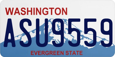 WA license plate ASU9559