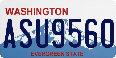 WA license plate ASU9560