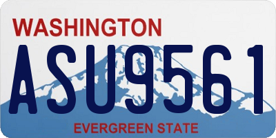 WA license plate ASU9561