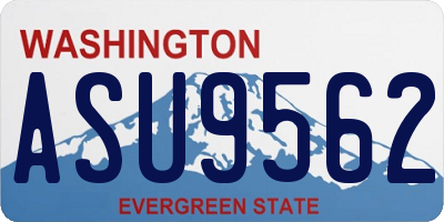 WA license plate ASU9562