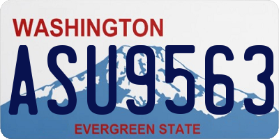 WA license plate ASU9563