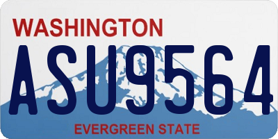 WA license plate ASU9564
