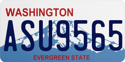 WA license plate ASU9565