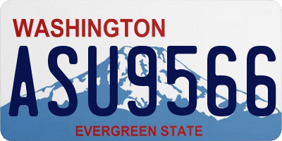 WA license plate ASU9566