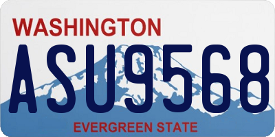 WA license plate ASU9568
