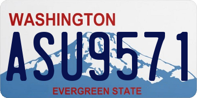 WA license plate ASU9571