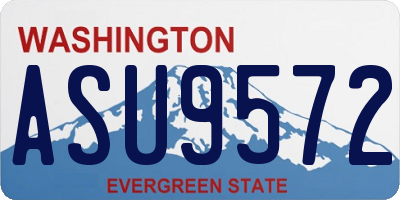 WA license plate ASU9572
