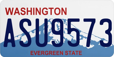 WA license plate ASU9573