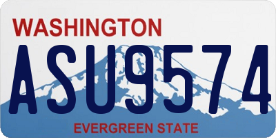 WA license plate ASU9574