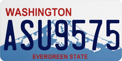 WA license plate ASU9575
