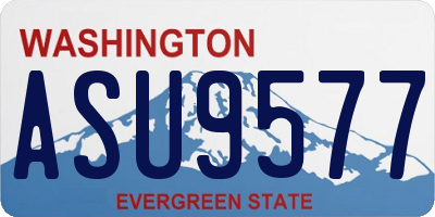WA license plate ASU9577