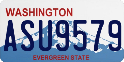 WA license plate ASU9579