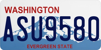 WA license plate ASU9580