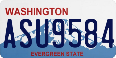 WA license plate ASU9584