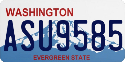WA license plate ASU9585
