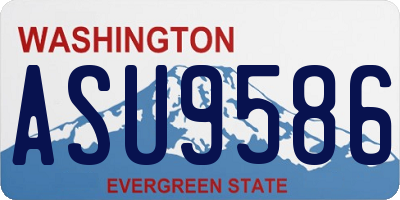 WA license plate ASU9586