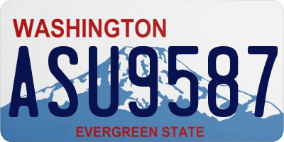 WA license plate ASU9587