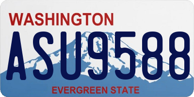 WA license plate ASU9588