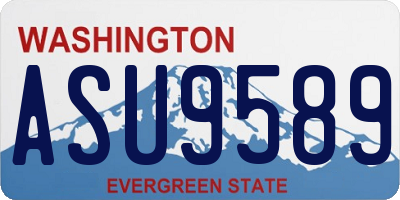 WA license plate ASU9589
