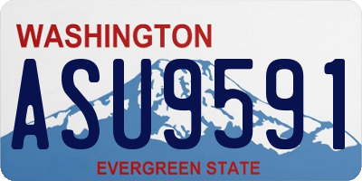 WA license plate ASU9591