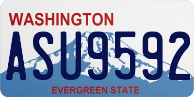 WA license plate ASU9592