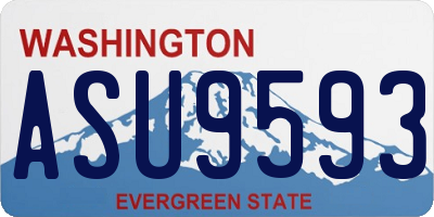 WA license plate ASU9593