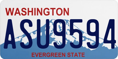 WA license plate ASU9594