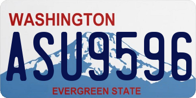 WA license plate ASU9596