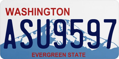 WA license plate ASU9597