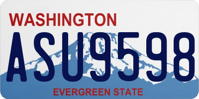 WA license plate ASU9598