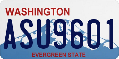 WA license plate ASU9601
