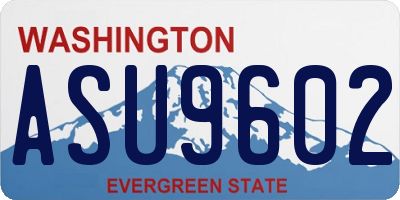 WA license plate ASU9602