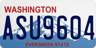 WA license plate ASU9604