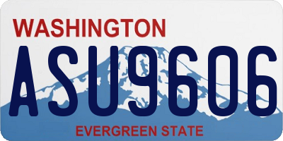 WA license plate ASU9606
