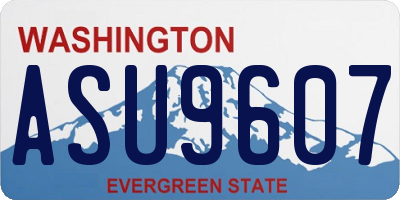 WA license plate ASU9607