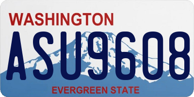 WA license plate ASU9608