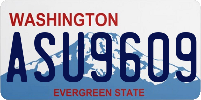 WA license plate ASU9609