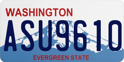 WA license plate ASU9610