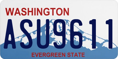 WA license plate ASU9611